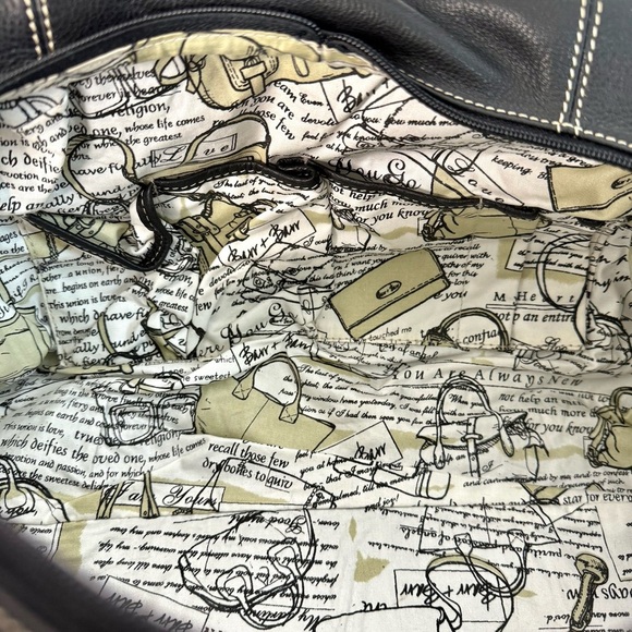 BARR + BARR Black Pebbled Leather White Stitching Large Doctor Bag Satchel NWOT - Picture 13 of 15